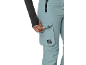 Pantalon de ski homme vert menthe avec poche et fermeture éclair noire.
