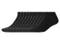 Lot de dix paires de chaussettes basses noires.