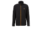Veste polaire noire avec fermeture éclair et logo orange
