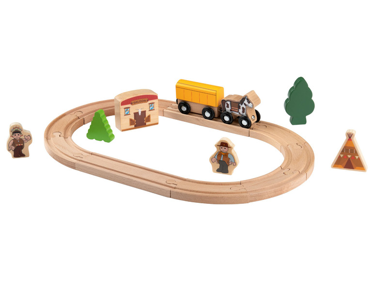 Aller en mode plein écran : Playtive Kit ferroviaire en bois, 18 pièces - Image 14