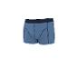 Boxer bleu avec coutures foncées et ceinture élastique noire