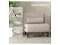 Fauteuil convertible beige 3 en 1 avec fonctions chaise longue et lit.