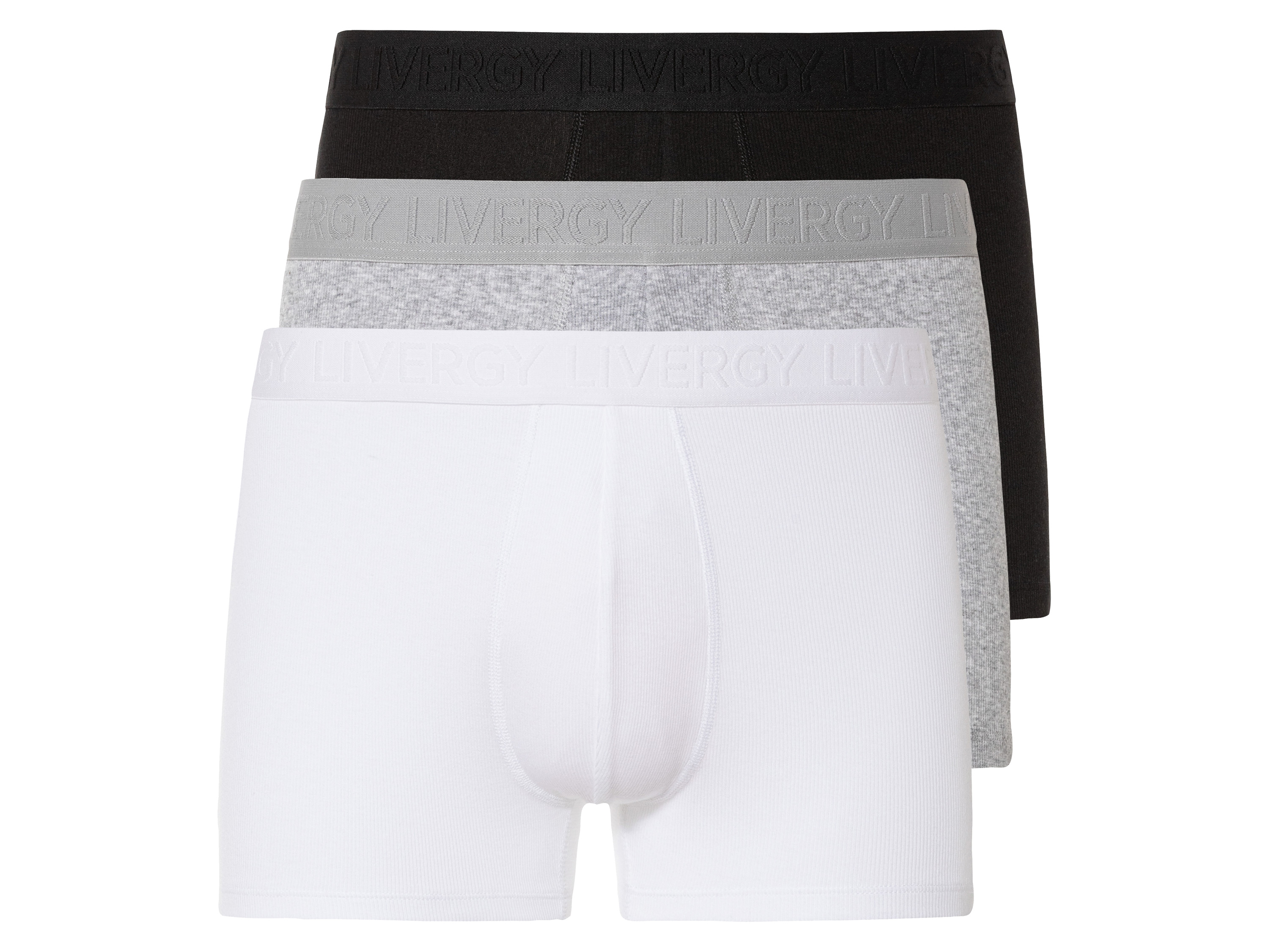 LIVERGY® Lot de 3 boxers homme (noir/gris/gris clair)
