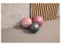 Trois ballons de fitness Crivit roses et gris