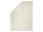 Couverture crème en fausse fourrure douce avec motif carré