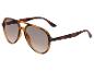 Lunettes de soleil aviateur marron écaille de tortue avec verres dégradés
