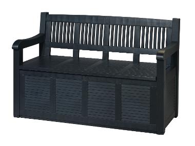 LIVARNO home Banc de jardin, 130 x 60 x 85 cm, anthracite