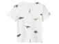 T-shirt blanc pour enfant avec motif de dinosaures verts