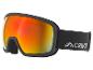 Masque de ski noir Crivit avec des verres orange.