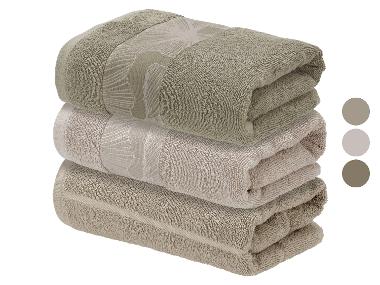 LIVARNO® Lot de 2 serviettes de toilette en éponge, 50 x 100 cm