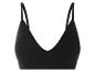 Un soutien-gorge noir sans couture avec des bretelles fines.