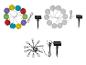 Guirlandes lumineuses solaires : lanternes colorées et blanches, ampoules transparentes.