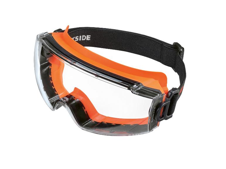 Lunettes de protection PARKSIDE avec monture orange et sangle élastique noire