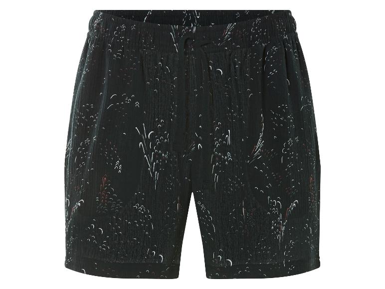 Shorts à cordon noir à imprimé floral.