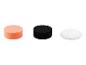 Trois tampons de polissage ronds, orange, noir et blanc