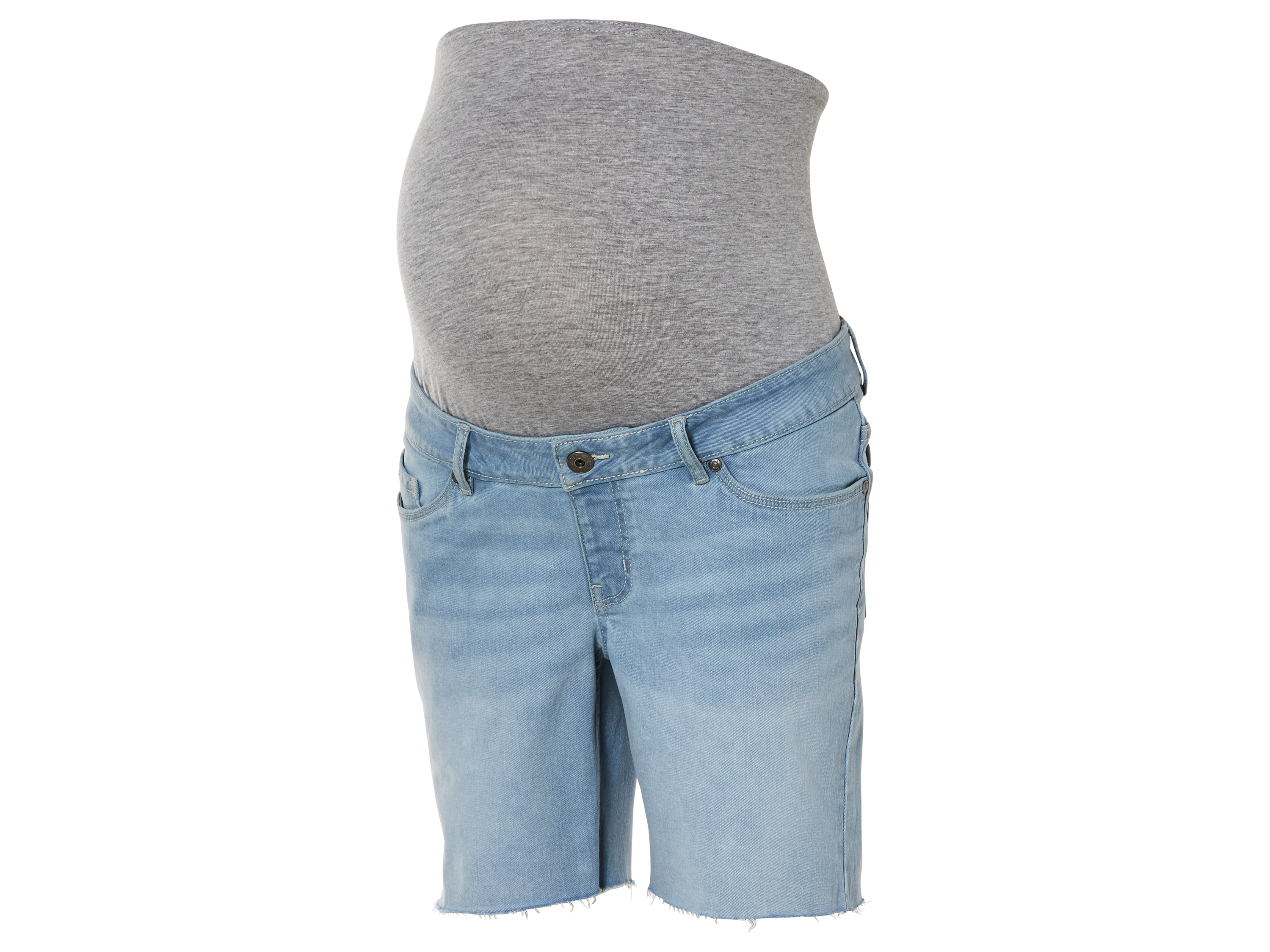 esmara® Short de grossesse en jean femme (bleu clair)