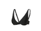 Soutien-gorge de maillot de bain noir élégant.