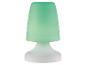 Lampe de table champignon verte et blanche