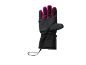 Gant de ski noir et rose avec sangle de poignet réglable.