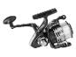 Moulinet de pêche avec ligne enroulée, noir et argenté