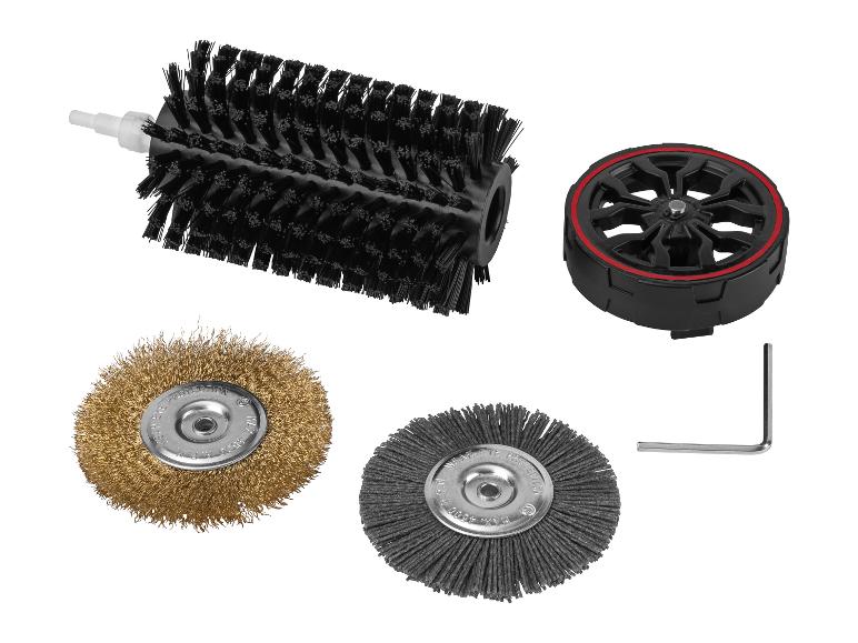 Brosses rotatives, brosse à récurer et accessoires pour le nettoyage des jantes.