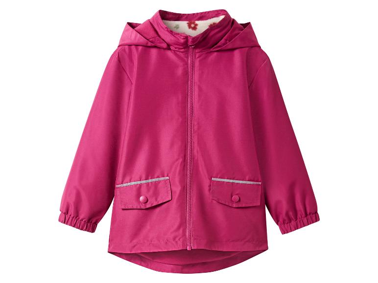 Veste rose pour enfant avec capuche.