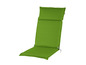 Coussin d'assise vert avec dossier.