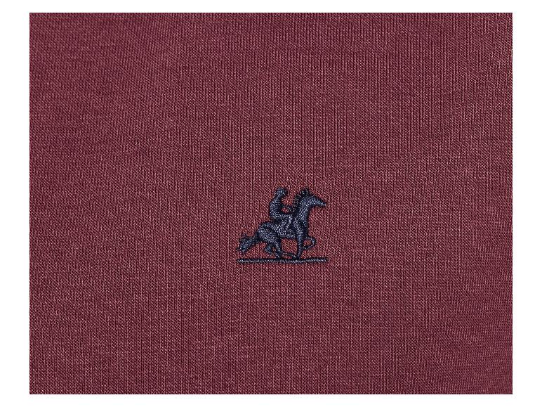Polo bordeaux avec broderie cavalier.