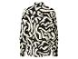 Chemise à manches longues avec motif abstrait noir et blanc, vue de dos.