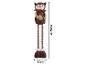 Figurine de hibou marron aux longues pattes, réglable de 41 à 73 cm, largeur 15 cm.