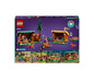 Ensemble LEGO Friends avec deux cabanes, des vélos et des figurines.