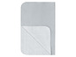 Un protège-matelas imperméable gris avec une doublure douce.