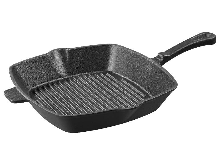 Poêle à griller carrée en fonte.