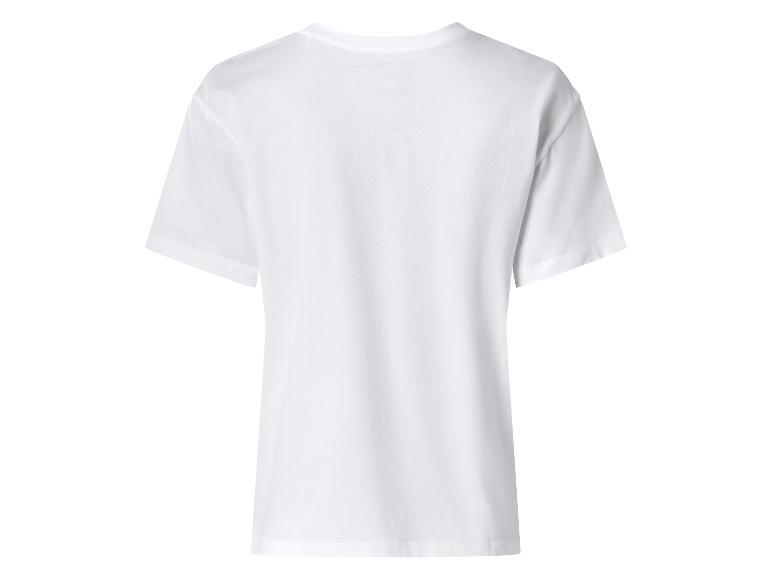 T-shirt blanc à manches courtes, vue de dos.