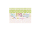 Ensemble de jouets de bain avec lapins, train, canards et accessoires aux couleurs pastel.