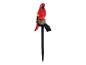 Lampe solaire de jardin perroquet rouge sur piquet
