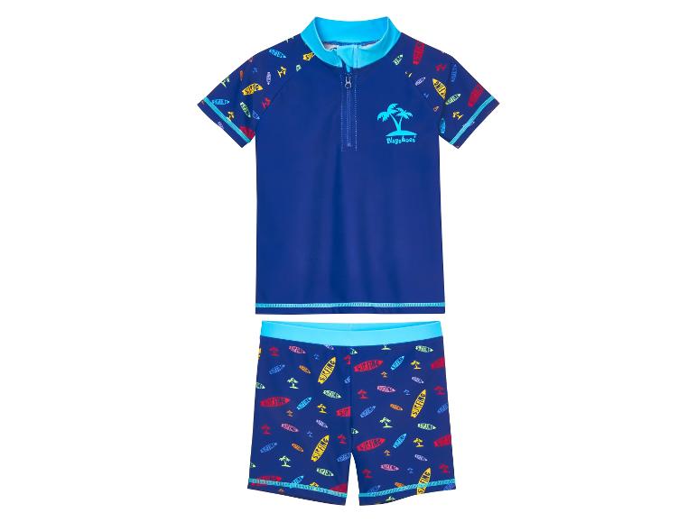 Maillot de bain Playshoes pour enfant : haut et short à motif surf.