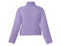 Pull en laine violet à col roulé.