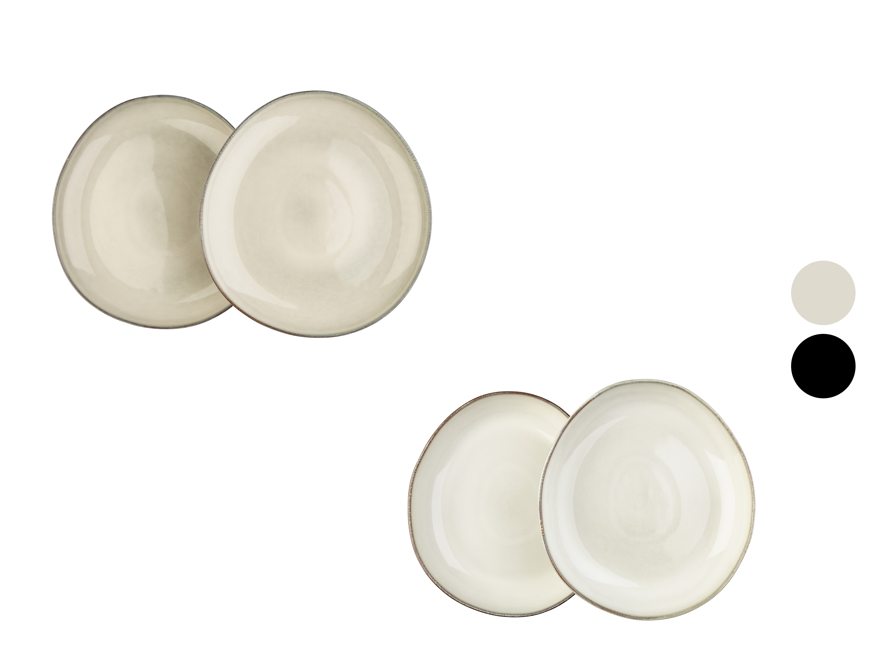 LIVARNO home Lot de 2 assiettes