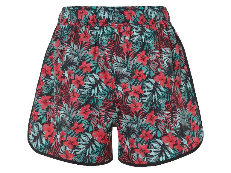 Shorts d'été à motif floral tropical.