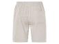 Shorts en lin beige, vue arrière.