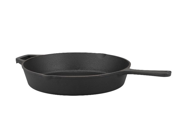 Poêle GSW Black Iron BBQ 26 cm en fonte, vue latérale