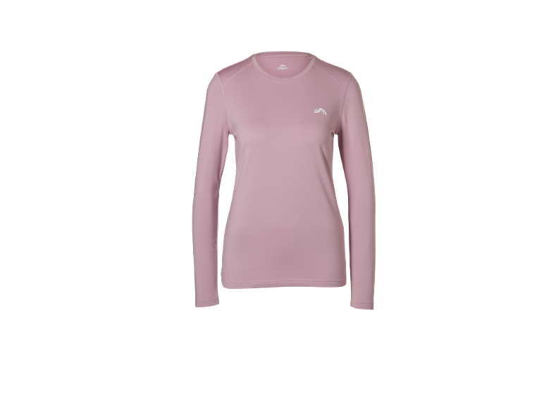 T-shirt de sport rose à manches longues pour femme