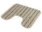 Tapis de bain en forme de U à rayures.