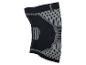 Genouillère de sport noire avec motifs gris