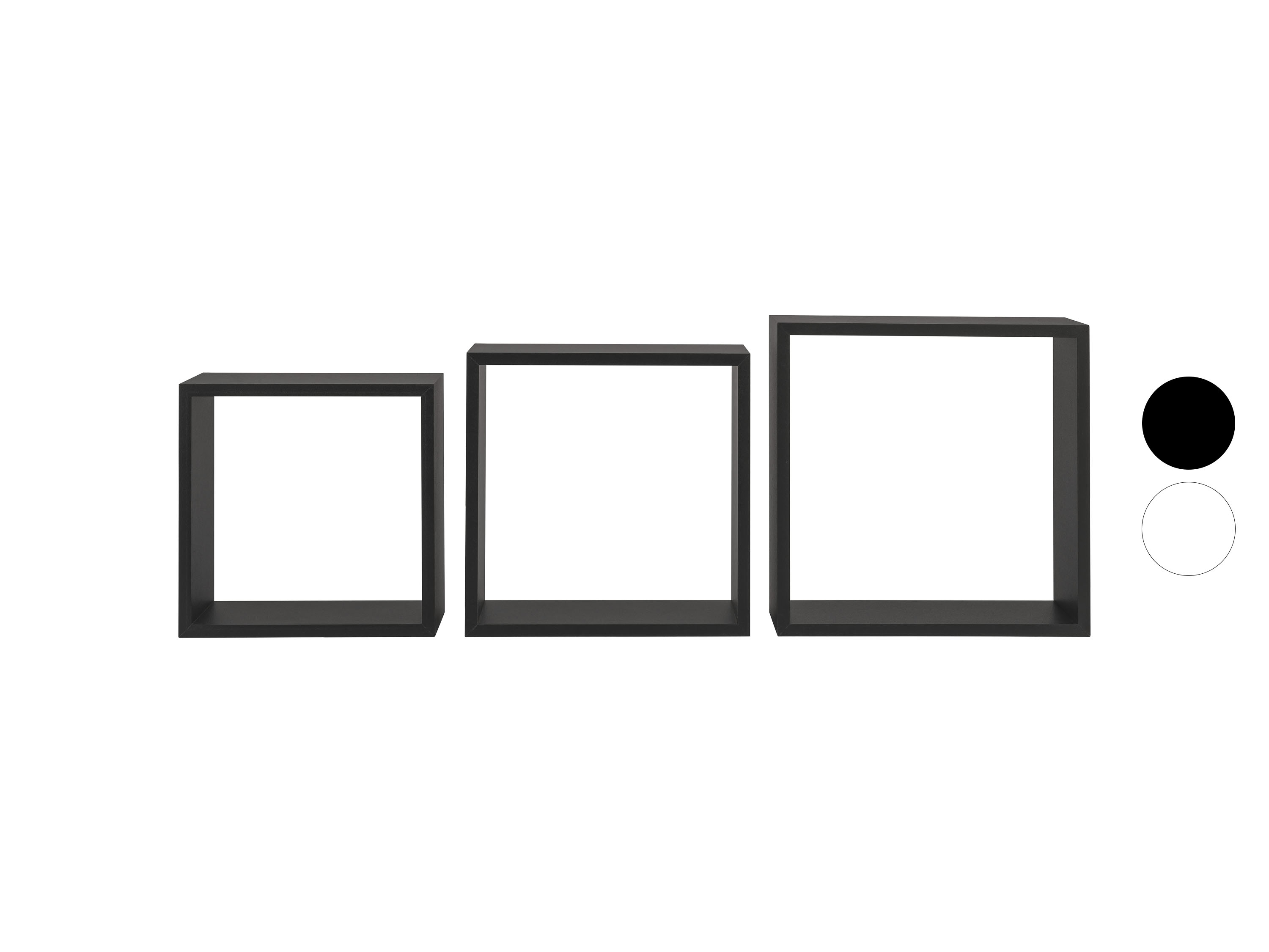 LIVARNO home Jeu de cubes d'étagère, 3 pièces
