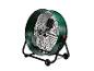 Ventilateur industriel Parkside sur roulettes, vert foncé.