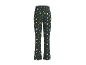Pantalon de pyjama vert foncé avec des motifs de Noël.