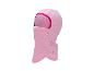 Cagoule polaire rose avec bordure fuchsia