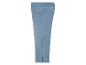 Un jean bleu clair avec une taille élastique.